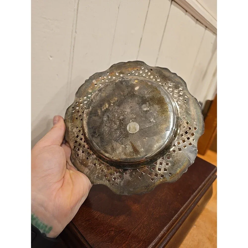 Vintage Silver Plated Wine Bottle Coaster By Godinger Silver Co.